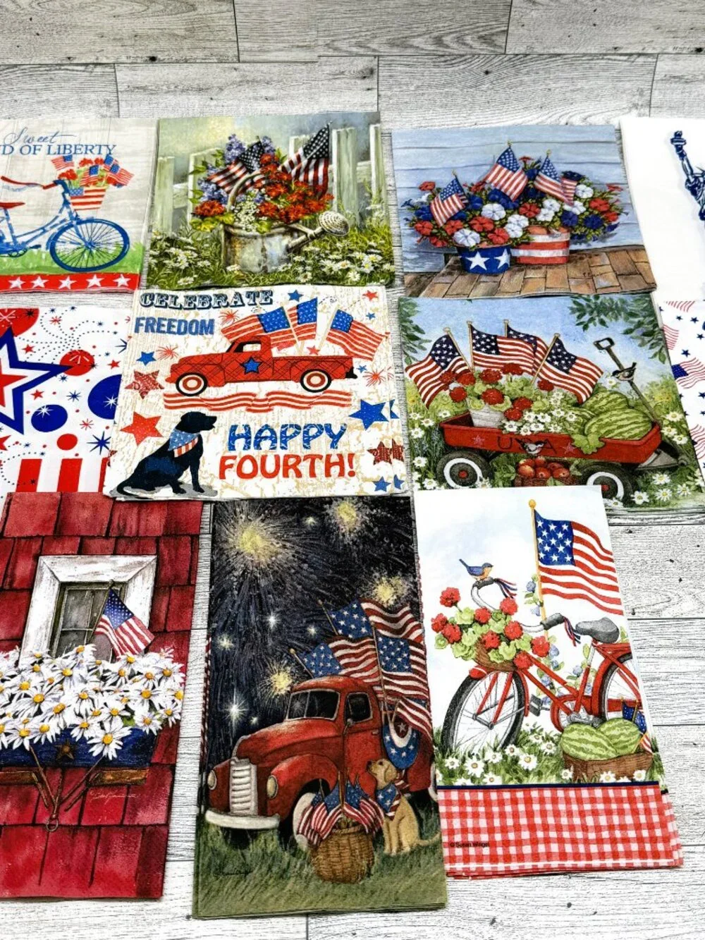 42 Napkins for Crafts/Decoupage - Americana Theme - 21 Napkins (x2)